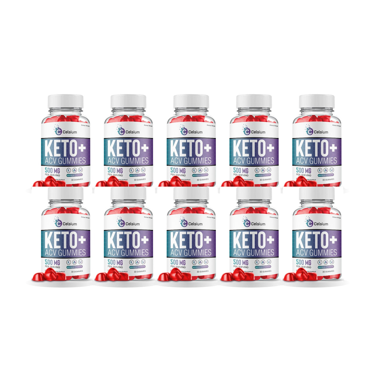 Celsium Keto ACV Gummies 10 Pack – 10 bottles