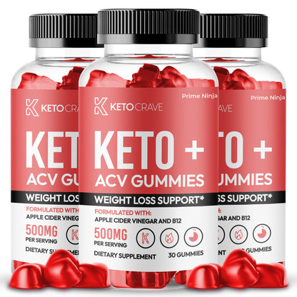Keto Crave ACV Gummies (3 Pack) - Vita Hot Deals