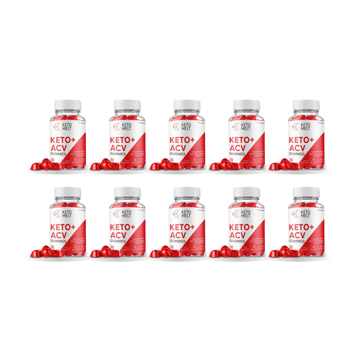 Keto Melt ACV Gummies 10 Pack – 10 bottles