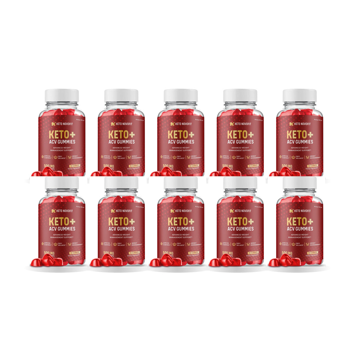 Keto Novofit ACV Gummies 10 Pack – 10 bottles