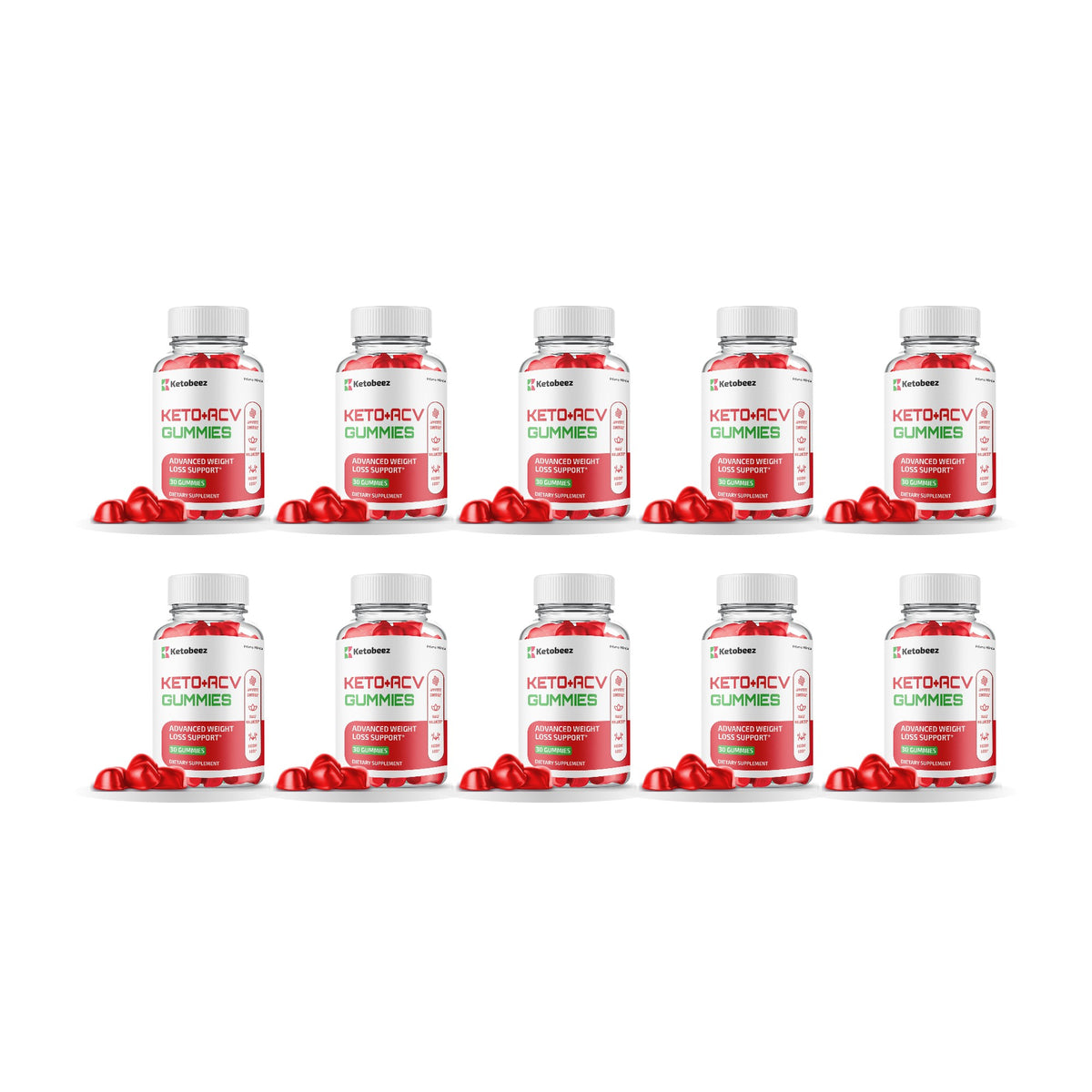 Ketobeez Keto ACV Gummies 10 Pack – 10 bottles