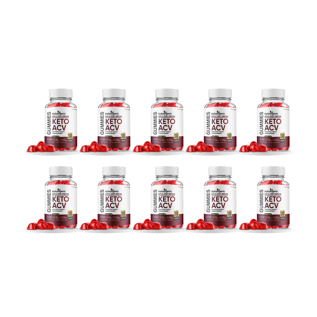 Ketologenic Keto ACV Gummies 10 Pack – 10 bottles