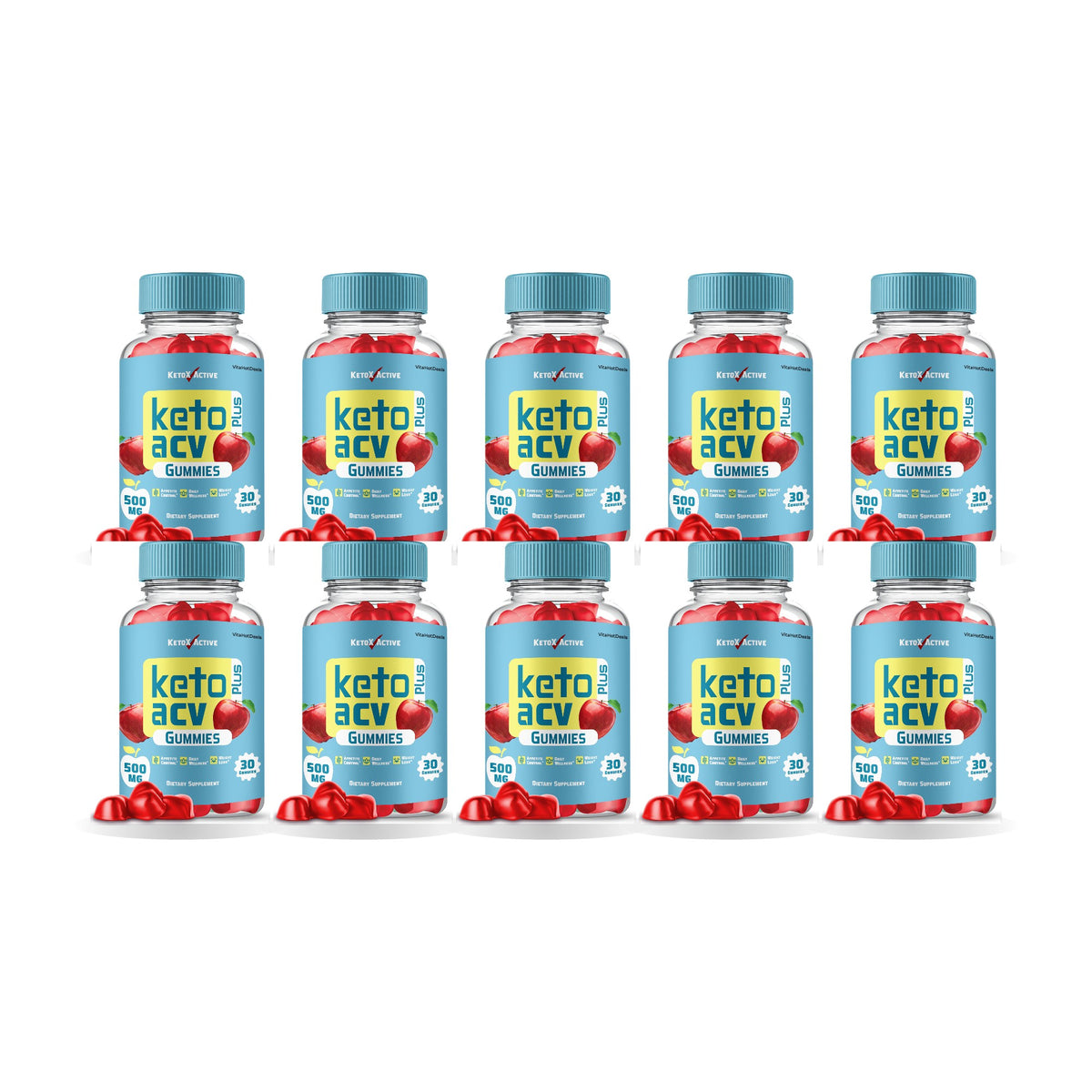 KetoX active ACV Gummies 10 Pack – 10 bottles