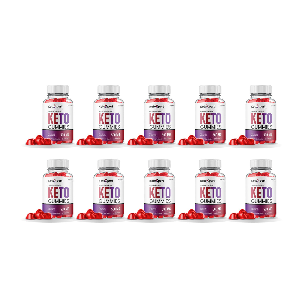 KetoXpert Keto ACV Gummies 10 Pack – 10 bottles