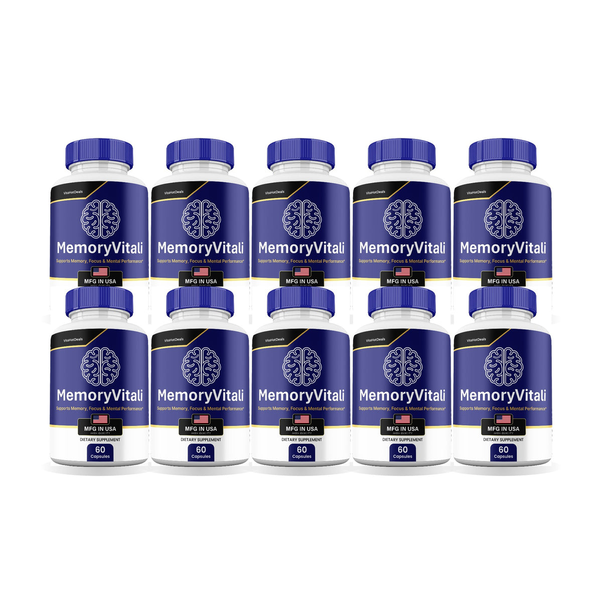 Memory Vitali Capsules 10 Pack – 10 bottles