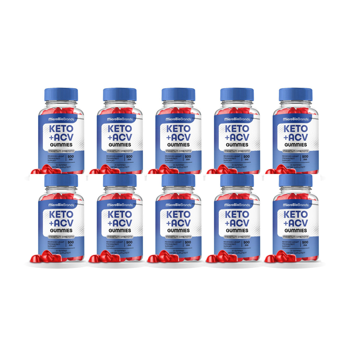 MicroBioBrands Keto ACV Gummies 10 Pack – 10 bottles